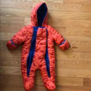 6-9 month warm winter snowsuit pram for baby